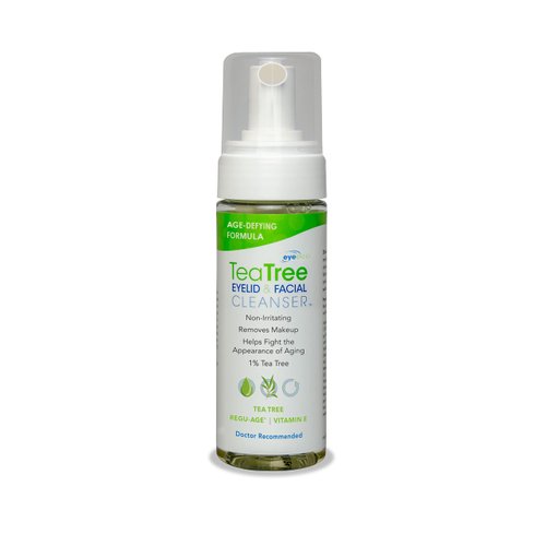 Eye Eco Age-Defying Tea Tree Eyelid and Facial Cleanser –Hydrating & Non-Irritating Cleanser – Infused with Shea Butter & Vitamin E - Vegan and Gluten-Free -180mL