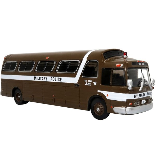 1966 PD4107 Buffalo Coach Bus U.S. Army Military Police Fort Dix Vintage Bus & Motorcoach Collection 1/87 Diecast Model by Iconic Replicas 87-0289