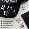 star hair clips, hair snap clips, hair barrettes, barrettes for women, Accessories Non Slip Star Clips for Girls, Y2K Silver Metal Hair Clips, 20 PCS 1.22"