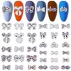 WOKOTO 33 Pcs 3D Silver Bowknots Nail Charms for Nail Art 3D Bow Charms for Acrylic Nails Art Jewels Nail Rhinestones and Charms for Nails Designs Charms 3D Bow Ties Charms Nail Art Gems for Women