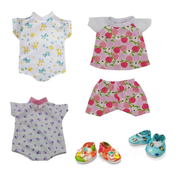 Xunwa Baby Doll Clothes for 12 Inch Dolls ,Doll Clothes Shoes Accessories for 10-11-12 Inch Alive Reborn Baby Doll(pattern2, 11)
