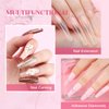 Saviland Acrylic Nail Kit: 0.5Oz Clear/White/Pink Acrylic Powder and Liquid Set with Nail Brush Nails Kit Professional Acrylic Powder Nail Kits for Beginners Nail Extension Home DIY & Nail Salon