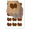 Pekingese Dog with Heart Temporary Tattoo Water Resistant Fake Body Art Set Collection - 15 2" Tattoos (1 Sheet)