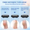 7d24hcare Electric Foot Callus Remover, 16 in 1 Rechargeable Pedicure Kit, Waterproof Scrubber Dead Skin Removal Tool with 3 Rollers & 2 Speeds for Feet Care, Battery Display - Black
