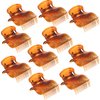 MEDOCA Hot Roller Clips -10PCS Hair Roller Clips - Hair Curler Claw Clip - Replacement Roller Clips for Women Girls Hair Section Styling - Brown