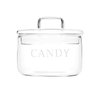 KEKEHOME 11oz Glass Candy Dish with Lid Covered Candy Bowl Decorative Cookie Jar Clear Salad Bowl Buffet Storage Container for Home Kitchen Coffee Table Office Desk and Party Wedding