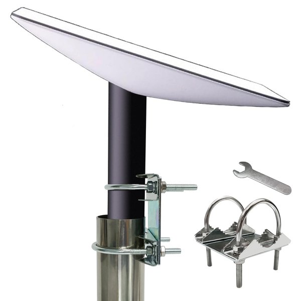 Universal Starlink Pole Mount for U-Bracket Dish,Steel Antenna U-Bolt Clamp Bracket,Roof Mast to Pole to Pipe Mounting Adapter for Antennas,TV CB,Weather Station,Cameras,WiFi,Yagi (U-Bracket)