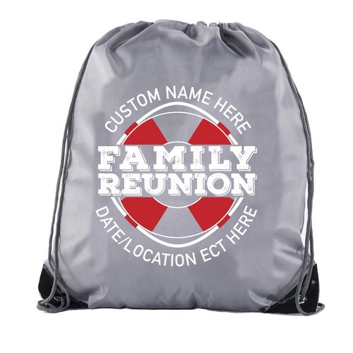Life Raft with Custom Name and Date-Family Reunion Party Favor Bags - 3PK Grey CE2500FAM S10