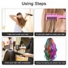New Hair Chalk Comb for Girls Kids with light hair, Washable Temporary Hair Color Dye for Kids Age 5 6 7 8 9 10+ Birthday Gift Cosplay DIY, Halloween (Blue, Pink, Purple, Green, Red, Black)