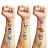 108 PCS Funny Bubble Boba Milk Tea Temporary Tattoos Sticker Boba Tea Theme Birthday Party Decorations Supplies Decor Favors Gifts Boys Girls Adults Cute Tattoo School Reward Prizes Christmas Carnival