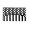 Go-Comb - Wallet Comb - Stainless Steel Hair Comb (Matte Black Facets)