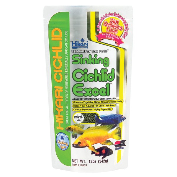 Hikari 12-Ounce Cichlid Excel Sinking Pellets for Pets, Mini