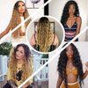 Ombre Bundles Human Hair T1B/4/27 Deep Wave Bundles Mixed Length 3 Bundles 22 24 26 Inch Brazilian Unprocessed Virgin Human Hair Extensions 3 Tone Brown and Honey Blonde Bundles