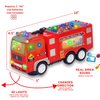 Toy Fire Truck & Garbage Truck & Container Truck Toys for Toddler 1 2 3 4 5 6 Years Christmas Birthday Gifts, Trucks Car Toys with 4D Lights & Sounds- Battery Operated Automatic Bump & Go Fire Truck