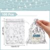 PH PandaHall 100pcs 5x7 Inch Heart Organza Bags Gift Bags White Jewelry Pouch Bags Sheer Drawstring Bags Wedding Favors Bag Candy for Valentine's Day Small Business Mother Festival Christmas