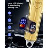 LAC LAICHY Hair Clippers for Men Hair Trimmer Beard Trimmer for Men Razor Kit - Gold Rechargeable USB Professional Cordless Hair Clippers for Men with LED Display for Barber