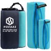 HOEAAS 2 Pack Microfiber Travel Towel, Quick Dry Towel Gym Towels Beach Towel Super Absorbent Compact Lightweight Camping Towel Workout Sports Sweat Towel for Beach, Swim, Yoga, Pool, Backpacking
