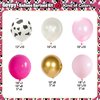 Cow Theme Balloon Arch Garland Kit, Pastel Pearl Pink Gold White Cow Print Latex Balloons Cowgirl First Rodeo Balloon Arch Kit for Girls 1st Rodeo Farm Birthday Baby Shower Party Decorations Supplies