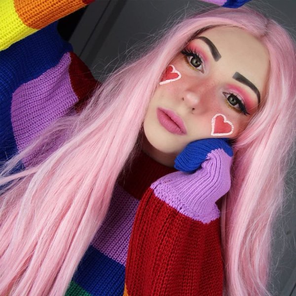 Angle Lucky Pink Lace Front Wig Long Straight Light Pink Middle Part Wig Synthetic Natural Hairline Glueless Wig Heat Resistant Soft Wigs for Women Cosplay Makeup Party