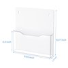 HIIMIEI Magnetic File Holder, 2 Pack Mail Magazines Organizer Wall Mount, Acrylic Hanging Wall File Organizer for Cabinets, Whiteboard, Refrigerator (Clear)