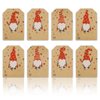 It’s A Gnome Christmas Gift Tag Stickers – 2 x 3 Inch Holiday Labels with Whimsical Gnome Designs – 25 Brown Kraft Adhesive Tags, Eco-Friendly, Made in USA