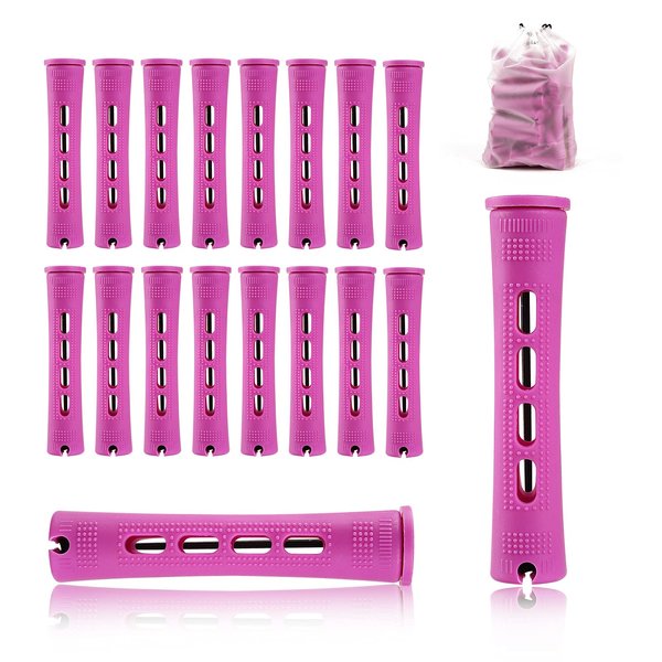60pcs Perm Rods for Natural Hair, Perm Rods Set Medium Size Cold Wave Rods, Hair Roller Curler Perm Rods for long hair, Perming Rods Hair Curlers for Short Hair, Curly Rods Tools for DIY