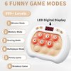 Intoypad Pop Game Light Up Fidget Toy for Kids, 6 Modes LED Screen Quick Push Pop Game Controller Electric Fidget Popper Car Game Quick Push Bubble Game Birthday Toys for Kids White