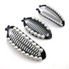 3Pcs Faux Pearl Rhinestone French Banana Clip Ponytail Vertical Clip Hair Clincher Hair Comb Fishtail Clip Grips Clamp Headwear Styling Hair Accessories for Women Teen Girls, Black