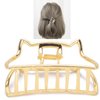Hair Claw Clips, Metal Strong Hold NonSlip Cat Shape Jaw Clips Hair Holder for Women (bright gold)
