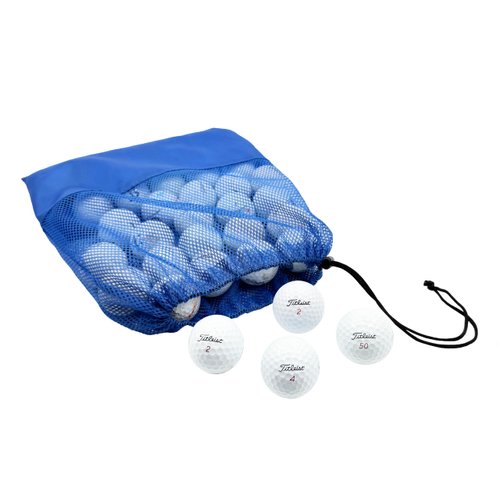 MULLIGAN GOLF BALLS 50 Recycled Used Golf Balls Mix for Titleist Golf Balls - Premium Used & Recycled Golf Balls - Good Condition - Includes Reusable Mesh Carrying Bag