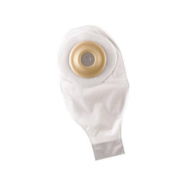 ConvaTec 175782 ActiveLife One-Piece Drainable Pouch with Pre-Cut Durahesive Skin Barrier, Tape Collar, 12" Pouch with 1-Sided Comfort Panel, Tail Clip, Transparent, 1-3/8" Stoma Opening, Pack of 5