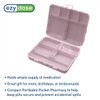 Ezy Dose Foldable Pill Case, Medicine Planner, Vitamin Organizer Box, Convenient and Easy to Use, 11 Individual Compartments with Various Sizes, Travel Friendly, Compact Pocket Pharmacy Style, Pink