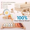 Toddler Musical Instruments-Montessori Wooden Educational Toys for Toddlers 1-3,Baby Musical Instruments,Neutral Color Musical Instruments Set with Xylophone,Maracas,Bell,Birthday Gift for Ages 1 2 3