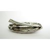 Chunky silver metal native looking alligator hair clip barrette