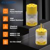 ELEGRP Lighted Straight Blade Electrical Plug and Connector Set 15 Amp 125 Volt NEMA 5-15P NEMA 5-15R 2 Pole 3 Wire Grounding, Commercial Grade, Yellow, 5 Set