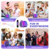 Mini Karaoke Machine for Kids & Adults,Portable Bluetooth Speaker with Wireless Microphones, Toys Birthday Gifts for 3-12 Year Old Family Home Party,Purple