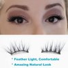 DAODER Eyelashes Half Lashes Natural Look Wispy Cat Eye Mink Lashes Flared Curly 15mm Fake Eye Lashes Extension Reusable Soft Light 3D False Eyelashes for Daily Wear 5 Pairs (8D Half Lashes Flared)