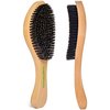 GranNaturals Medium Wave Brush & Smoothing Hair Brush - Curved Boar Bristle Hairbrush for 360 Waves & Slick Back Brush