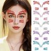 5 Pcs Crystal Tattoos Eyes Face Jewels Stickers Cat Design Art Accessories Women Rhinestones Gems Temporary Tattoos Halloween Makeup Party Decorations