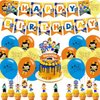 Cartoon Party Decorations,Birthday Party Supplies For Music Party Supplies Includes Happy Birthday Banner, Balloons, Cupcake Toppers, Cake Topper for Boys And Girls