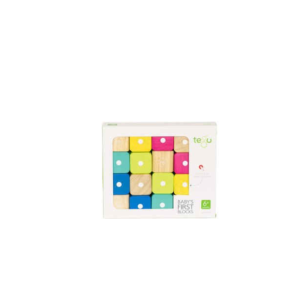 Tegu 15 Piece Magnetic Baby’s First Building Blocks, Tints