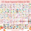 Partywind 168 Sheets (2000 Styles) Kids Temporary Tattoos for Party Supplies, Fake Tattoo Stickers with Unicorn/Dinosaur/Mermaid/Pirate for Boys and Girls, Birthday Gifts Games for Party