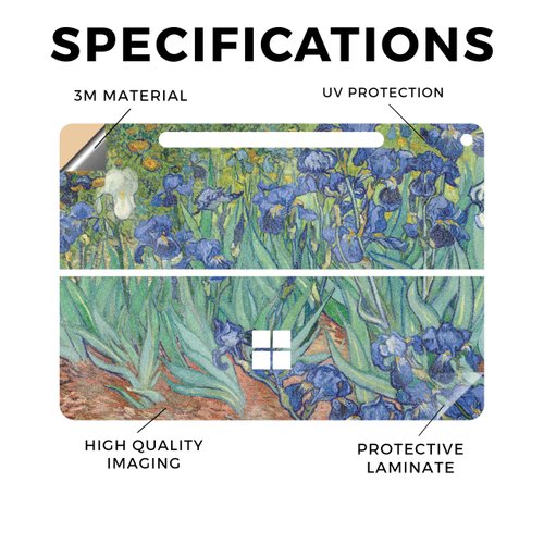 Glossy Glitter Tablet Skin Compatible with Microsoft Surface Pro 12" (2025) - Irises - Premium 3M Vinyl Protective Wrap Decal Cover - Easy to Apply | Crafted in The USA by MightySkins