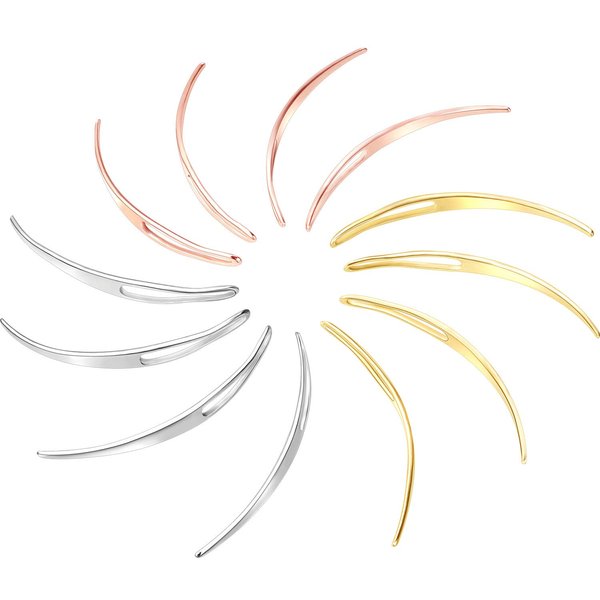 12 Pieces Interlocking Tool Dreadlocks Tool Kit, Easyloc Hair Tool Sisterlock Crochet Tool for Maintaining Your Dreadlock, Unisex (Gold, Silver, Rose Gold)