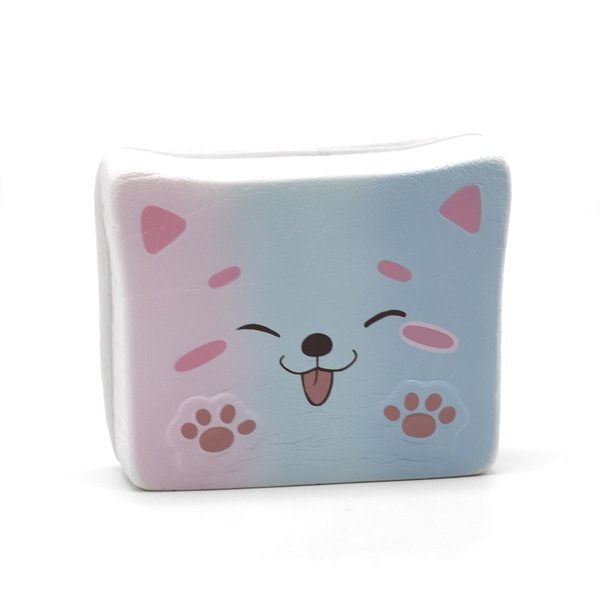 Squishy Shiba Inu Toast Very Slow Rising Squishies Jumbo Dog Scented Bread Squishies 5.5" Stress Relief Kids Toys(Rainbow)