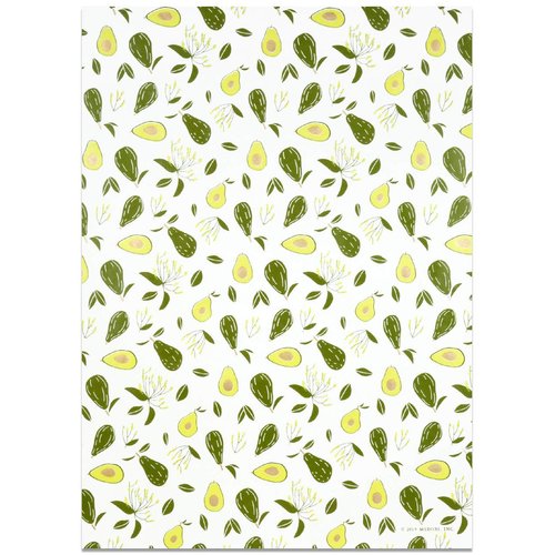 Gift Wrap - Avocados - Cream/Dark Olive