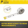 Perfect Measuring Tape All-Purpose 60 Inch Double Sided Fractional Inches and Millimeter/Centimeter Tape Measure TR-16-frac (60 inch White)