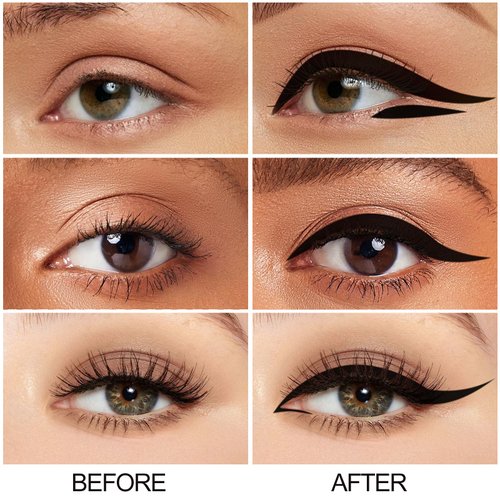 GEUUFEA Waterproof Liquid Eyeliner Pen, Quick Drying Matte Eyeliner Pencil with Ultra Fine Tip, Long-lasting, Smudge Proof & Smooth to Use