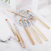 7 Pcs Gel Nail Brush Acrylic Nail Brush French Tip Brush French Manicure Pen Nail Art Brushes for Home Salon Use