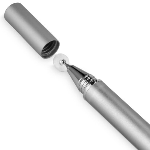 BoxWave Stylus Pen Compatible with Lincoln 2024 Corsair Display (13.2 in) - FineTouch Capacitive Stylus, Super Precise Stylus Pen - Metallic Silver